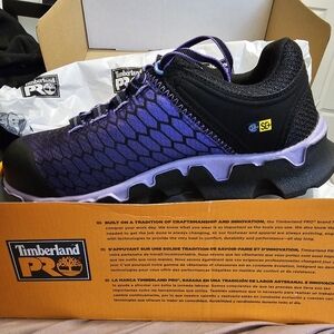 Timberland PRO Powertrain Black and Purple Shoes